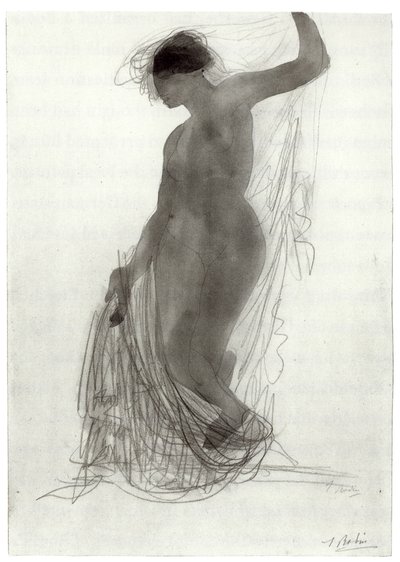 Nude with Draperies by Auguste Rodin
